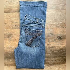 7 For All Mankind Blue Flare Jeans
